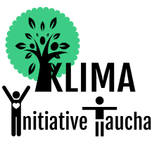 Logo der Klima-Initiative Taucha: Ein Baum und zwei Menschen in dem Schriftzug